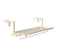 Mesa de balcón de metal Adjuble, mesa de exterior de 60 cm / 23.6in para jardín, patio y balcón, diseño plegable ligero, color blanco, perfecta para niños pequeños