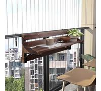 Mesa de balcon flexible para verter balaustrada mesa de bar d'extérieur mesa base peu encombrante meuble de patio multifonctnel 90 cm idéal pour les petits espaces