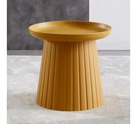 Mesa de balcón para exteriores, diseño moderno y simple, para sala de estar, dormitorio y oficina, fácil de limpiar, material de polipropileno, forma creativa y ligera (amarillo, pequeño)