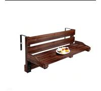 Mesa de balcón plegable ajustable de pared para balcón, mesa de bar para balaustrada compacta de 90 x 20 cm, solución de comedor al aire libre, perfecta para espacios pequeños
