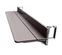 Mesa de balcón plegable de altura ajustable, mesa de bar al aire libre para barandilla, mesa plegable compacta que ahorra espacio para jardín y patio (31.5 x 10.6 pulgadas)