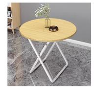 Mesa de balcón plegable portátil con diseño de mármol con soporte de metal para cocina, mesa auxiliar, mesa de comedor redonda pequeña (tamaño: 80 cm, color: 7)
