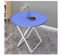 Mesa de balcón plegable portátil, pequeña mesa de comedor redonda de metal con parte superior de mármol, mesa auxiliar de 60 cm para cocina y hogar, diseño que ahorra espacio