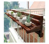 Mesa de balcón Plegable y Ajustable para barandillas Exteriores: Escritorio de Patio Que Ahorra Espacio para terraza y balcón; Mesa Colgante de Altura Regulable (120 x 20 cm / 47,2 x 7,9 pul