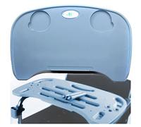 Mesa De Bandeja Para Silla De Ruedas Para Personas Mayores, Bandeja Regazo Silla De Ruedas Plástico Universal Anticaída Extraíble Con Portavasos, Accesorios Portátiles Sillas Ruedas,Light blue