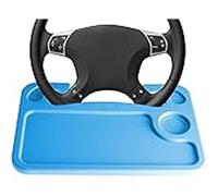 Mesa de Bandeja para Volante de Coche para VW Polo Atlas Jetta Bora EOS Sharan Variant Beetle Scirocco UP,Bandeja Multifuncional portátil para el Volante del Coche,C-Blue