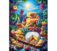 Mesa de banquete frutal en huerto soleado Puzzles 500 Piezas Maquetas 3D Educativas Profesionales Ciencia ficción sueño mágico Rompecabezas Para Familia Construir DIY Moderno Aliviar Estrés Decoración