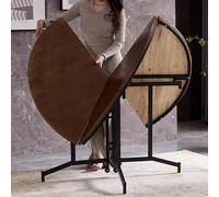 Mesa De Banquete Plegable De Madera Redonda, Mesa De Comedor Que Ahorra Espacio para Exteriores, Mesa Auxiliar De Cocina, Comedor, Patio, Mesa De Centro Resistente(Size:Diameter 110cm (43.3 Inch)) LWX