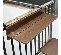Mesa de bar ajustable para balcón, mesa plegable de aluminio para barandillas y patios, mesa colgante de jardín al aire libre que ahorra espacio