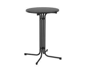 Mesa de bar alta - Ø 70 cm - plegable - negra | Royal Catering