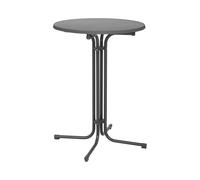 Mesa de bar alta - Ø 80 cm - plegable - gris | Royal Catering