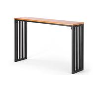 Mesa de bar alta de estilo industrial, mesa de comedor larga y estrecha, mesa de centro informal, perfecta para cafeterías, casas de campo o entornos casuales