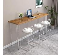 Mesa de bar alta para el hogar y la cocina, mini mesa de pub con altura de mostrador, mesa consola de comedor blanca de 150 x 40 x 100 cm, muebles de bar de cocina elegantes