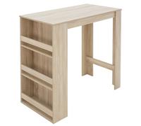 Mesa de bar con 3 niveles laterales mueble roble sonoma colocar bebidas cocina