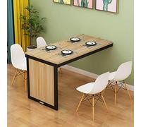 Mesa de bar de cocina plegable montada en la pared, diseño de hojas caídas que ahorra espacio para dormitorio, sala de estar, oficina, compacta y elegante