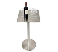Mesa de bar de comedor industrial,mesa de oficina pequeña,mesas altas,mesas cuadradas altas,fáciles de limpiar para la cocina del hogar,rincón de desayuno cafetería bar y oficina(60x60x75cm)