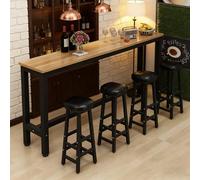 Mesa de bar de desayuno, escritorio de pub con marco de metal con almohadillas ajustables, adecuada para el hogar, cocina, comedor, diseño resistente, 100 x 40 x 100 cm