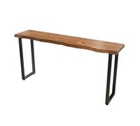 Mesa de bar de madera maciza con altura para bar, mesa de comedor, altura de mostrador para cocina estrecha, sala de estar, cafetería, borde natural,