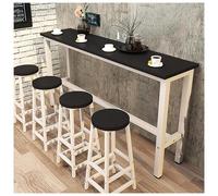 Mesa de bar de madera, mesa de comedor y mostrador, mesa de cocina larga, diseño delgado para bar en casa, mesa versátil para comedor y entretenimiento