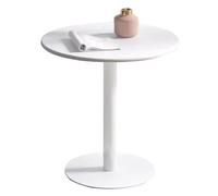 Mesa de Bar de Metal Moderna, mesas auxiliares Redondas para sofá, Mesa de Comedor para mostrador, Mesa de Centro para Barra de Desayuno, Exterior, Mesa Auxiliar para balcón, Color Blanco