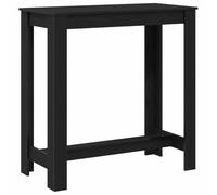 Mesa de Bar de Roble Negro vidaXL para Uso Interior | Diseño Rectangular Compacto para Bares en Casa y Comedores | Fácil de Mantener con Acabado Mate Texturizado | Muebles de Madera Moderna Natural