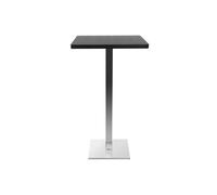 Mesa de bar diseño cuadrado negro pata central JORY