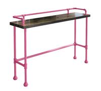 Mesa de bar industrial con barandilla, mesa de comedor de 63 pulgadas, fácil montaje para jardín, balcón, piscina interior