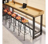 Mesa de bar industrial de madera maciza para 2 o 3, mesa de consola estrecha para espacios pequeños, mesa de comedor rústica de 47.2 x 16 pulgadas, para restaurantes, cafeterías, salas de estar