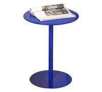 Mesa de bar Mesa de bistró Mesa auxiliar pequeña Mesa redonda de bar con base de metal, mesa de cóctel de bistró Mesa de extremo alto para cocina, comedor, sala de estar, mesita de noche - azul (Tam