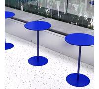 Mesa de Bar Mesa de bistró Mesa de Bar Mesas de Pub bistró, Mesa Decorativa pequeña con Tablero Redondo de Hierro y Base Estable, para Sala de Estar, Cocina, cafetería, balcón, Exterior | Fácil de i