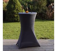 Mesa De Bar Mesa De Fiesta Mesa Con Funda Ø 60cm Mesa Plegable + Funda Gris