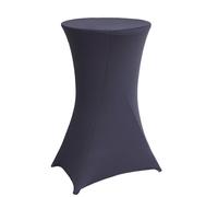 Mesa De Bar Mesa De Fiesta Mesa Con Funda Ø 60cm Mesa Plegable + Funda Gris