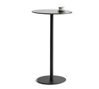 Mesa de Bar pequeña con Tablero Fijo, Base de Metal y tapete Antideslizante, Mesa Auxiliar Multifuncional Negra para Sala de Estar, Dormitorio, balcón, Soporte para Plantas (60 x 60 x 72 cm)