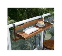 Mesa de bar plegable de pared para balcón, resistente a la intemperie, mesa de patio de madera con diseño que ahorra espacio (90 cm) - Perfecta para espacios de vida al aire libre.