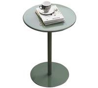 Mesa de bar redonda con base de metal, mesa alta de bistró | Mesa de comedor de cocina | Mesa auxiliar para sofá, mesa de cóctel - Negro, azul, dorado, verde, rojo y blanco(Green,70x70x104cm)