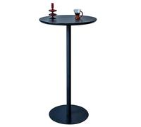 Mesa de bar redonda de 60 x 72 cm, elegante mesa de bar y cóctel con patas negras, ideal para espacios pequeños, mesa de comedor perfecta para el hogar y bares.