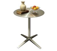 Mesa de bar redonda de acero inoxidable, mesa de bistró, muebles de exterior, mesa de jardín, mesa de comedor de desayuno que ahorra espacio para restaurante, sala de estar