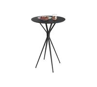 Mesa de Bar Redonda Estructura Metálica 60 x 60 x 105 cm Negro