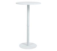 Mesa de bar redonda hereford madera blanco/blanco ø 60 cm