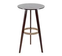 Mesa de bar redonda - Mesa de comedor alta, mesa de bistró rústica para isla de cocina o patio, diseño que ahorra espacio para áreas pequeñas