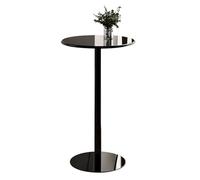 Mesa de bar redonda moderna, mesa de bar negra para comedor, sala de estar, dormitorio, mesa de café y té que ahorra espacio, fácil de montar (40 x 72 cm)