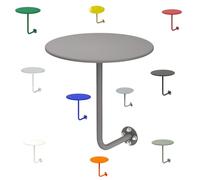 Mesa De Bar Redonda Montada En La Pared Pequeña Mesa Auxiliar Ahorra Espacio Mesa Redonda De Cóctel Bandeja De Pub For Tienda De Té con Leche, Cafetería(Gray,40cm)