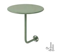 Mesa de bar redonda para montar en la pared, pequeña mesa flotante en forma de L, mesa de cóctel para bares, oficinas, salas de espera y salones (verde claro, 30 cm)
