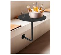 Mesa de bar redonda plegable montada en la pared, escritorio flotante que ahorra espacio para comedor, café y cócteles, perfecta para sala de estar, espacios pequeños y uso lateral del sofá