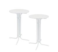 Mesa De BAR Restaurante para Fiesta Plegable Ø 70CM Altura 110CM Acero 2 Unidad