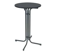 Mesa De BAR Restaurante para Fiesta Plegable Acero Ø 70CM Altura 110CM Jardín
