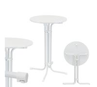 Mesa De BAR Restaurante para Fiesta Plegable Acero Ø 80CM Altura 110CM