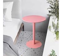 Mesa de bar rosa, mesa de pub redonda, mesa de bistró para cócteles, mesa alta para espacios pequeños, mesa de café para bebidas, mesa de comedor de cocina, mesa alta para interiores y exteriores(48x4