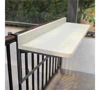 Mesa de barandilla plegable para balcón, para montar en la pared, para exteriores, mesa auxiliar ajustable para terraza, 100 x 40 cm