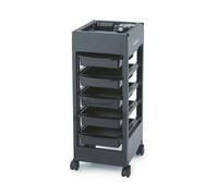 Mesa De Barbero E-Trolley Original Negra Para Almacenamiento De Peluquería